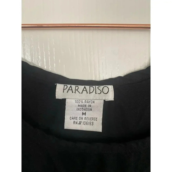 Paradiso Black Sleeveless Crew Neck Pullover Maxi Dress Size Medium - Picture 2 of 5